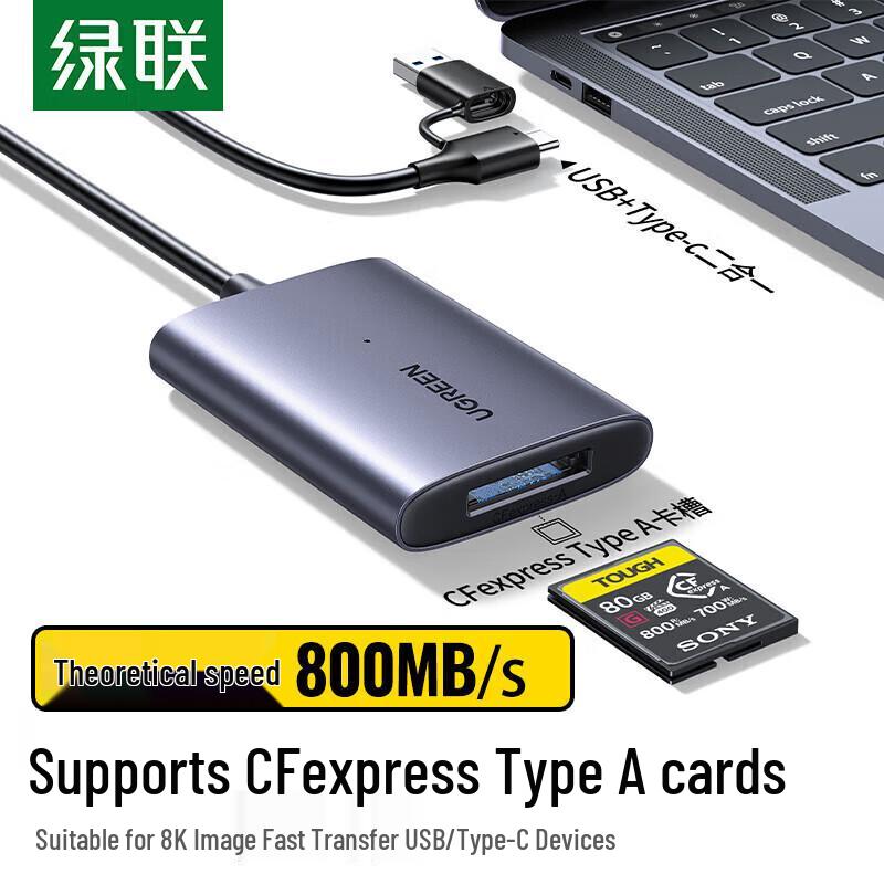 UGREEN USB-A+Type-C to CFexpress Type A Card Reader