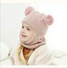 Children’s Fleece-Lined Knit Hat and Scarf with Ear Protection for Winter