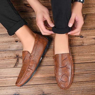 Fashion Hot Sale Loafers Mens Slip On Business Shoes Men Men's Shoes Male Comfortable Driving Shoe Leather Men All-match Casual Shoes