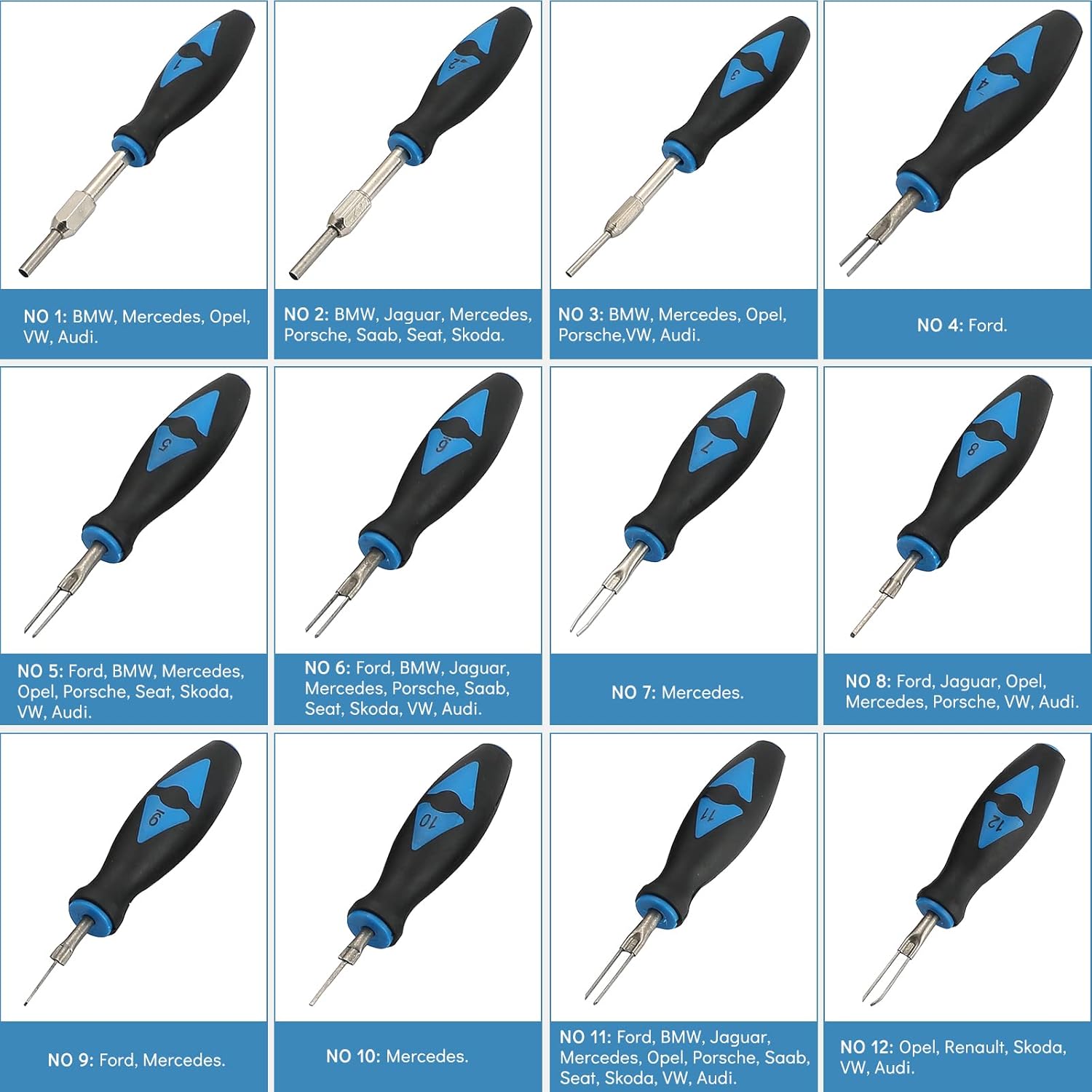 

Electrical Terminal Release Kit, 23 PCS Universal Wire Connector Removal Tool Set for Vehicles United States