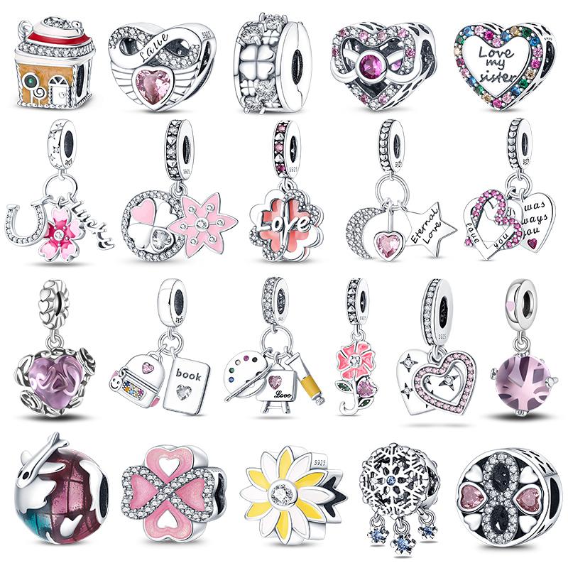 

Подходит для Diy 925 оригинальные браслеты 925 серебряная пластина чемодан самолет дорожные подвески бусины для женщин DIY изготовление ювелирных изделий 2022