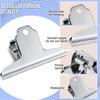 4 Inch Large Bull Paper Clips, 3pcs Silver Metal File Money Binder Clip Clamps for Home Office School Supplies