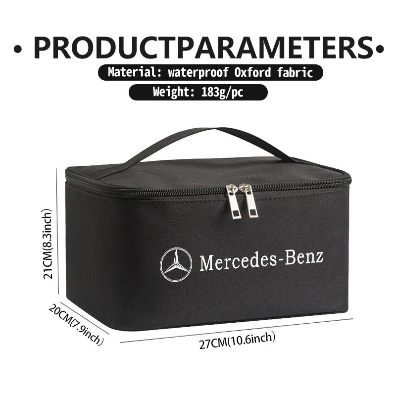 For Benz Men Makeup Bag Make Up Case Bathroom Toiletry Pouch Storage Accessories AMG VIANO GLB GLC W108 W124 W126 W169 W176 GLE