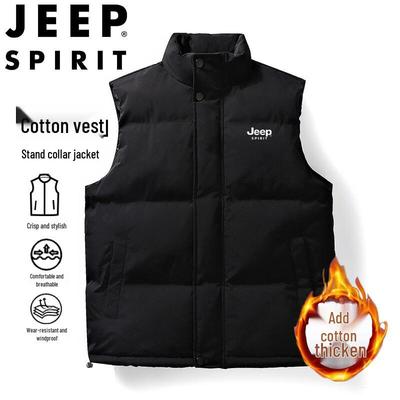 JEEP SPIRIT Heren Gewatteerd Vest met Opstaande Kraag