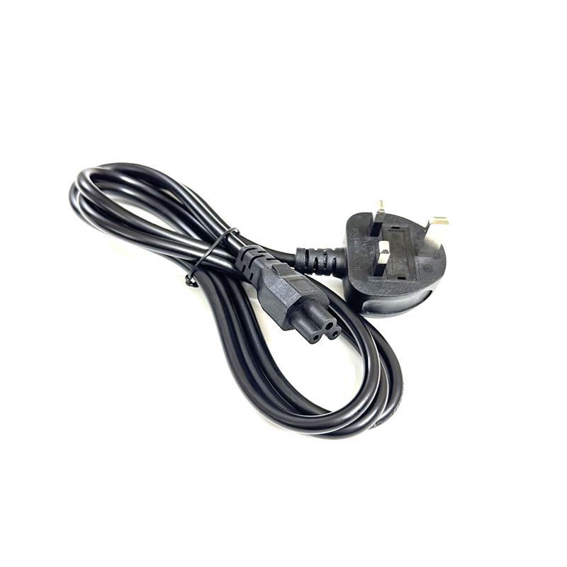 UK Standard Clover Power Cord - HK British 3-Pin Plug with Fused Mickey Tail