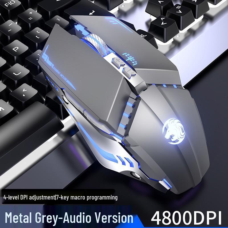 Silent Wired Luminous Mechanical Gaming Mouse for eSports and Home Office