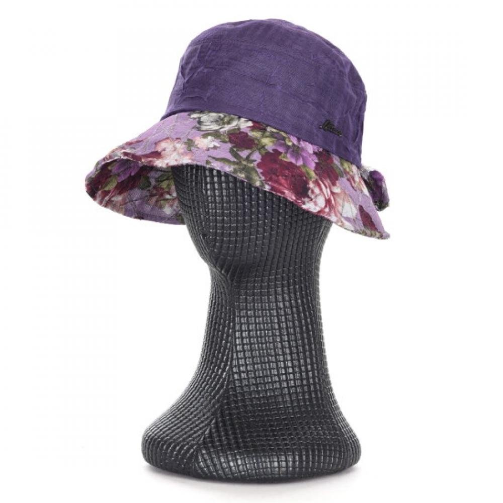 Shop Women Breathable Bucket Hat With Flower Ribbon Km Wh 0824 Purple
