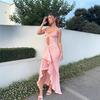 European and American Style Summer New Women's Clothing Hollow Mesh Lace Irregular Suspender Dress Boot