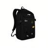 LiNing 24L Large Capacity Simple Versatile Lightweight Polyester Backpack Unisex Backpack Black YBSV099-2
