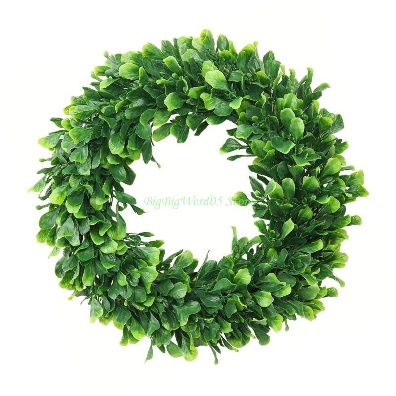 24TE Spring Wreath for Front Door, Window, Wedding Party, Indoor and Outdoor Decorations, Artificial White Wreath