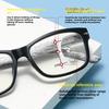 Men Women Fashion Photochromic Multifocal Reading Glasses Square Frame High Definition Anti-Blue Light Presbyopia Glasses +4.0
