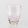 Otsuka Glass "Colorful Poem" Shot Glass, Double, for Cold Sake, Approx. 50ml, Natsume-style Flower Kiriko, Pink, Made In Japan, G-1-15-1PK-1P