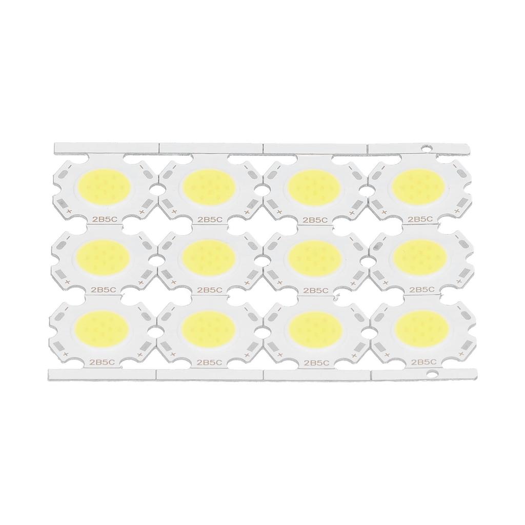 12Pcs LED Chips COB Light Emitter Component 5W 15‑17V for DIY Spotlights Downlight Ceiling Lamp