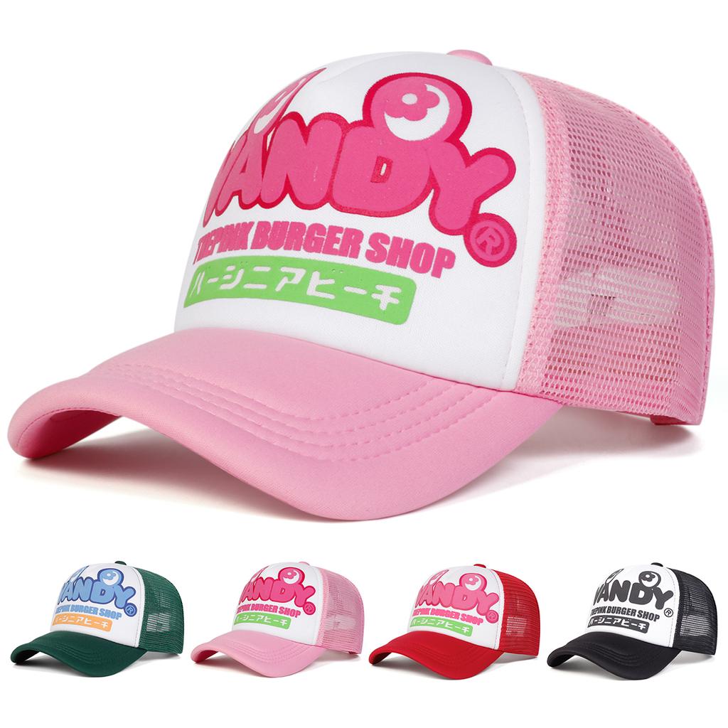 Unisex VANDY Letter Printing Baseball Net Caps Spring Summer Outdoor Adjustable Casual Hats Dad Hat Sunscreen Hat