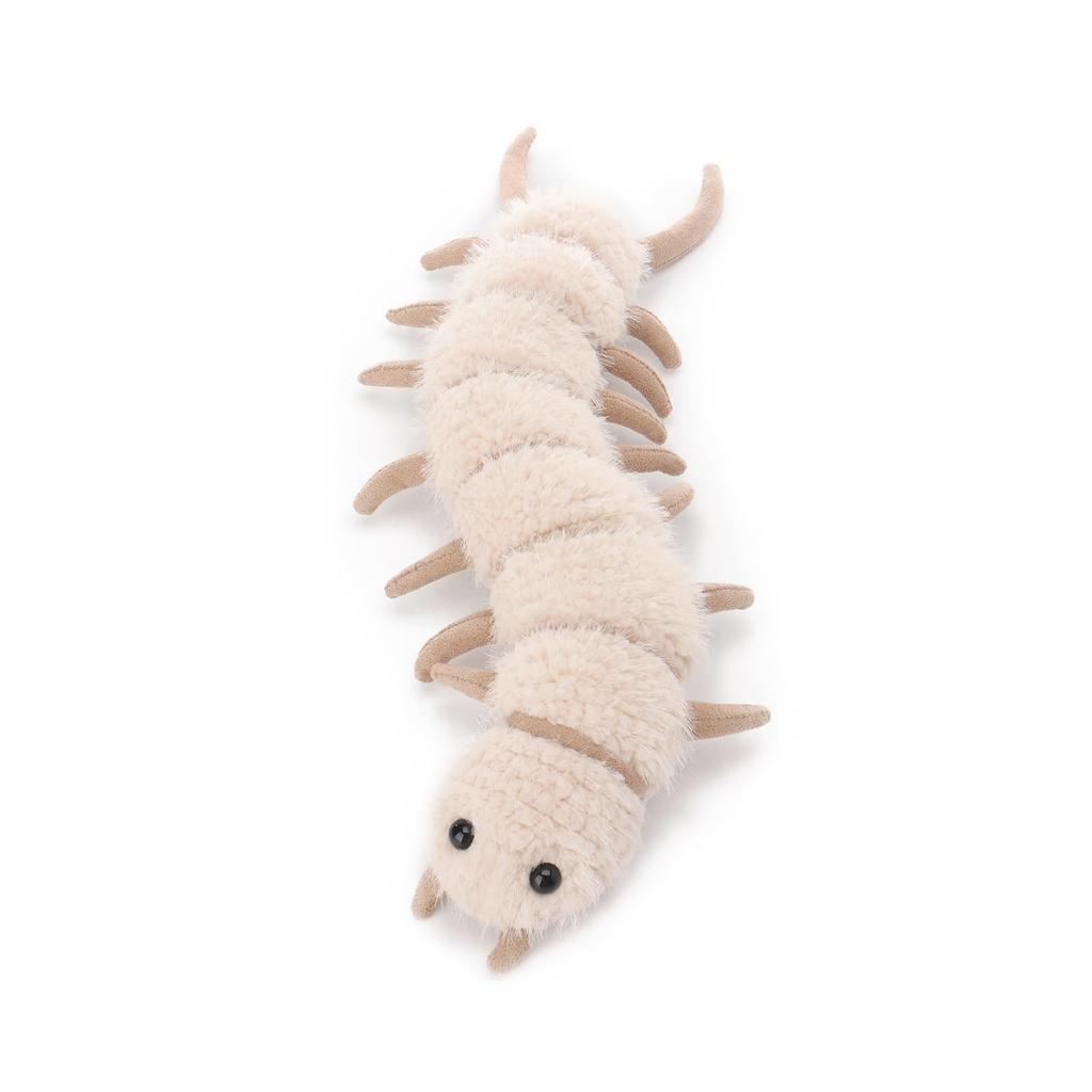 Apricot Lamb White Evil Centipede Plush Toy for Soft and Fluffy White Evil Centipede for Girls and 35cm Kids, Cute, Boys,