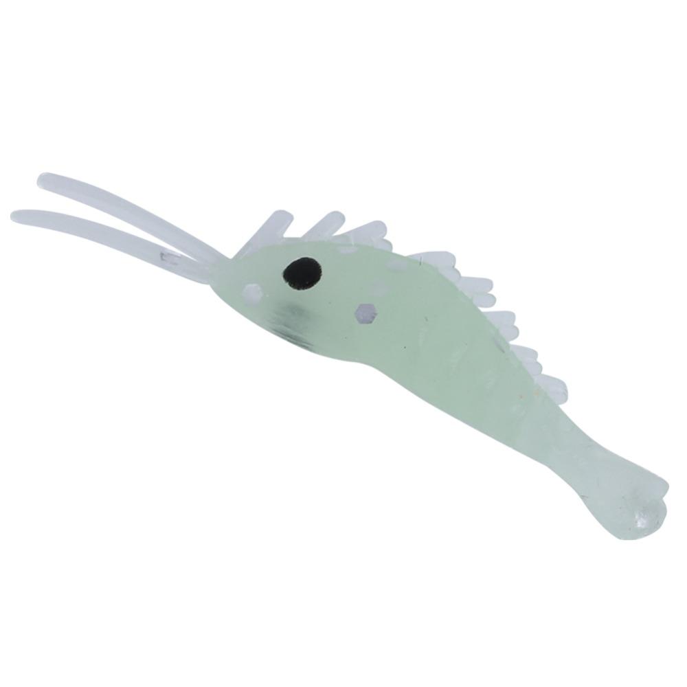 100PCS Luminous Grass Shrimp Lure Soft Grass Shrimp Bait Shrimp Fishing Bait Freshwater Fishing
