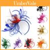 Elegante Fascia Floreale con Piume per Accessori Capelli da Donna