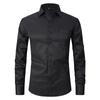 2025 Spring/Summer Men's Large Solid Color Casual Long Sleeve Shirt