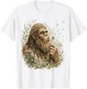 Bigfoot Blowing Dandelion Sasquatch Making A Wish Vintage T-Shirt