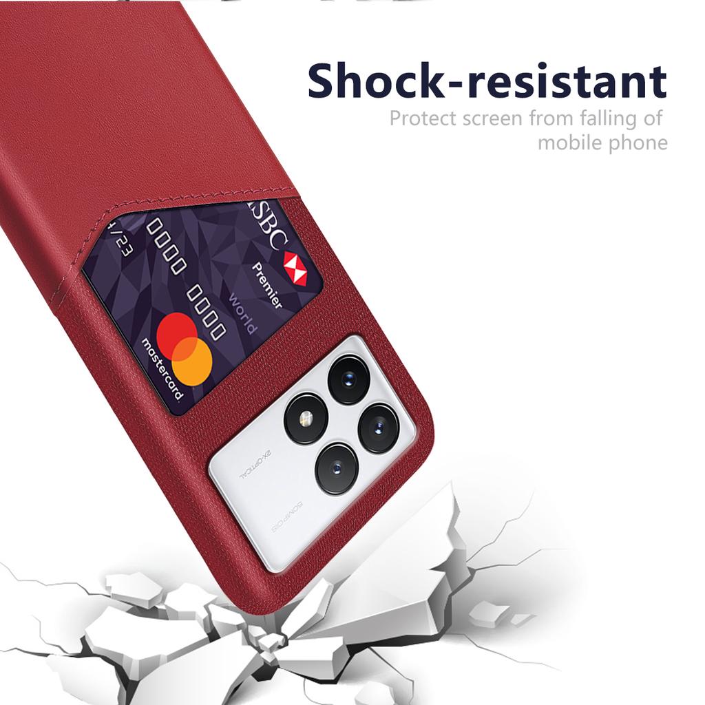 For Xiaomi Poco F6 Pro 5G/Redmi K70 5G/K70 Pro 5G Case Cloth Texture Phone Cover with Card Slot