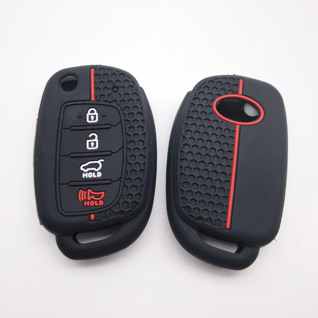 Silicone Protective Case for Hyundai Tucson/Santa Fe IX45 3+1 Button Folding Remote Key
