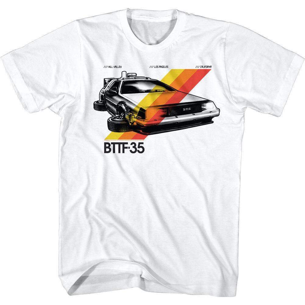 Back to The Future BTTF 35 Retro Stripes Men T Shirt S