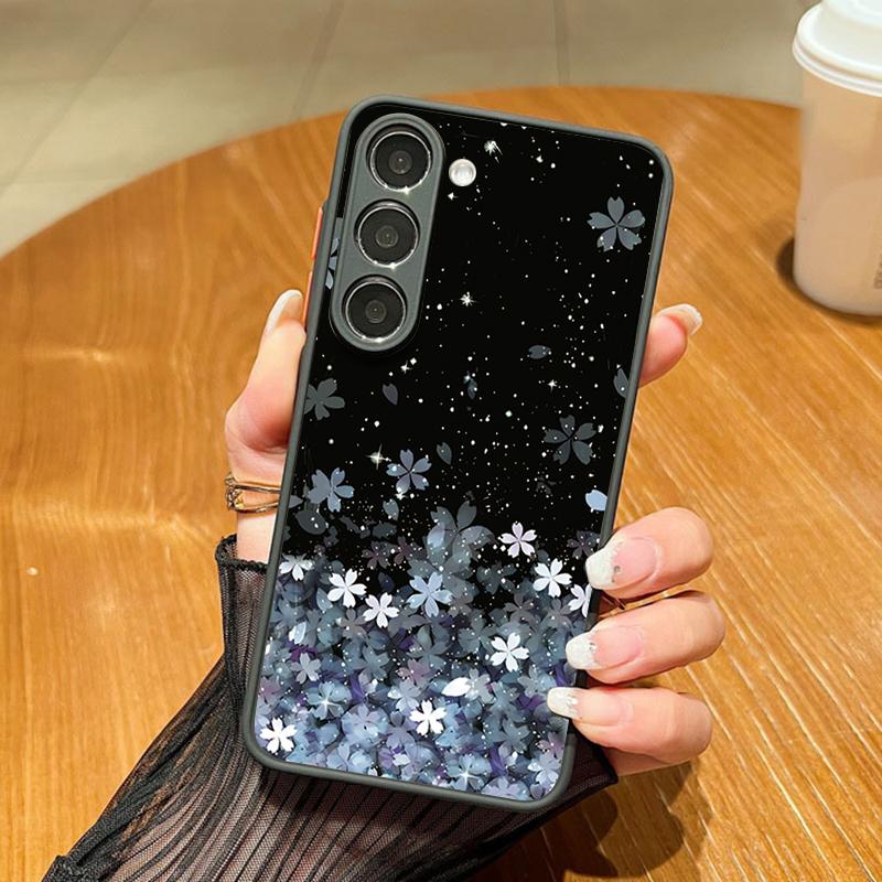 Sakura Pattern Magnetic Phone Case For Samsung Galaxy S26 S25 Ultra Edge S24 S23 FE S22 Ultra For Magsafe Hard Matte Back Cover
