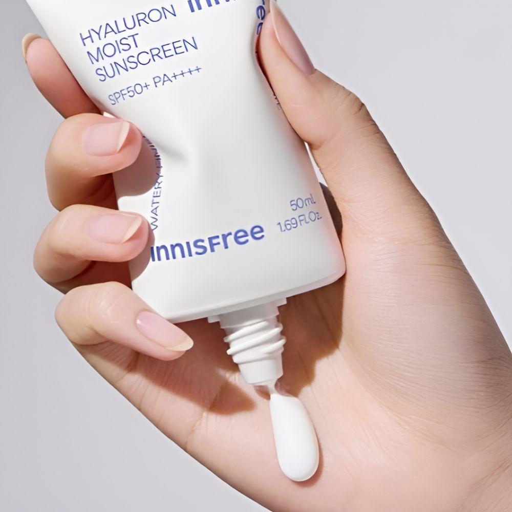 Innisfree Hyaluron Moist Sunscreen 50ml SPF50 PA++++ Hydrating No White Cast