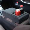 Auto Center Console Armrest Pillow Arm Rest Cover Memory Foam Car Armrest Cushion with Cup Holder & Phone Holder Car Interior