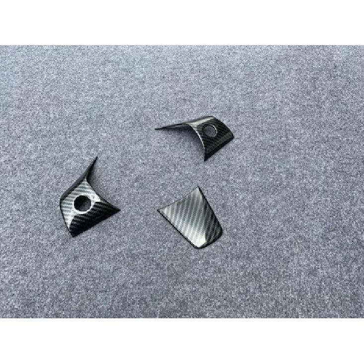 Steering Wheel Lid Frame Cover Trim For 2018- Tesla Model 3 3P Carbon Fiber