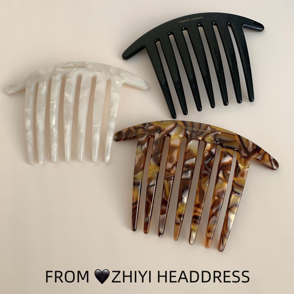 In-Stock Modern French U-Shaped Seven-Tooth Hairpin - Versatile, Minimalist Hair Comb for Styling