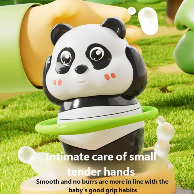 3pcs Manual Wind Up Panda Figurine with Sport Theme Design for Children Playtimes Sensory Development Activity Toy