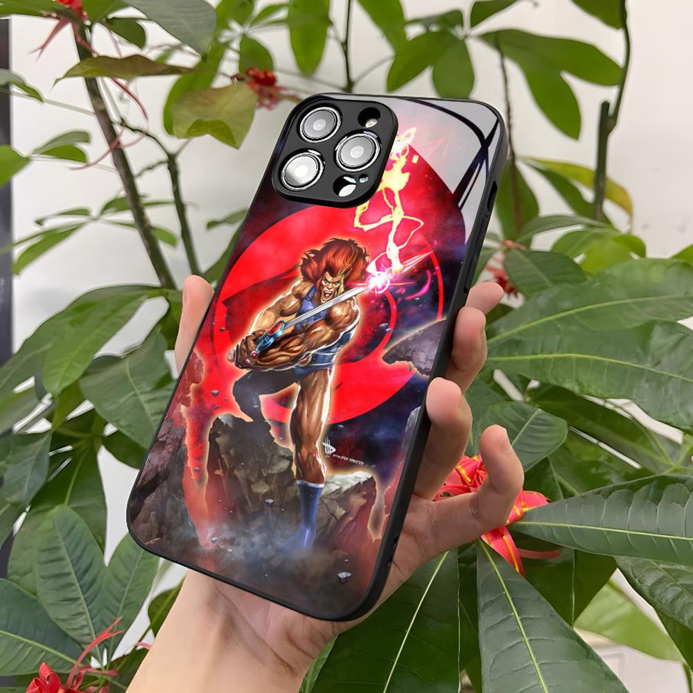Thundercats Phone Case for Iphone 17 Air 16 15 14 12 11 13 Pro Max Mini X Xr Xs Puls Black Glass Cover