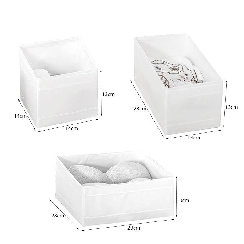 Clothes Organizer Compartment Storage Box Foldable Washed Home Organizer for Underwear Jeans Socks Wardrobe Storage Containers