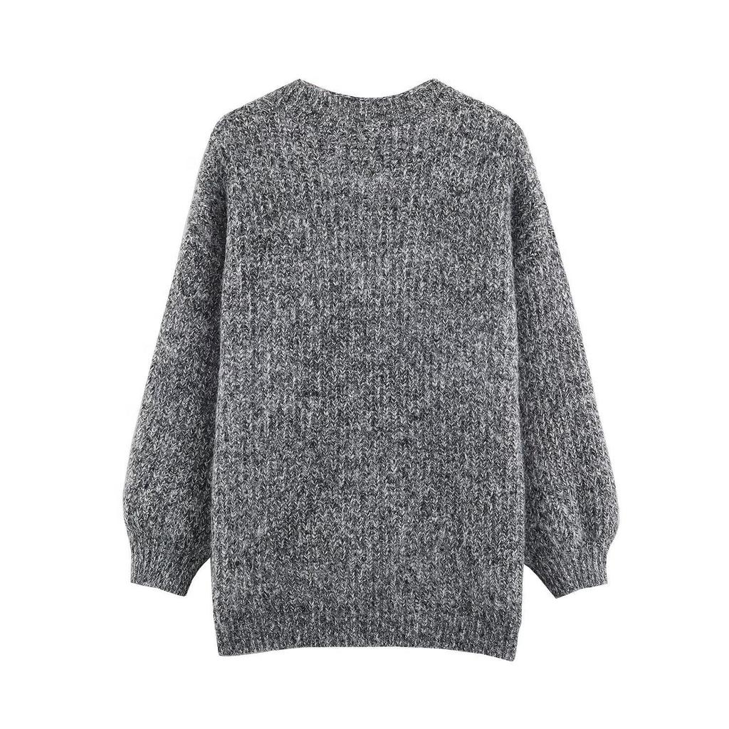Autumn 2026 Women's European & American Style V-Neck Knit Cardigan Sweater