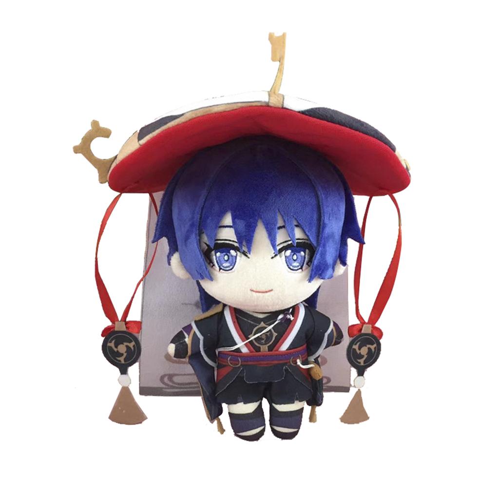 Scaramouche Plush Doll Genshin Impact Game Character Stuffed Toy Soft Cosplay Costume Figurine Gift for Kids Children Birthday