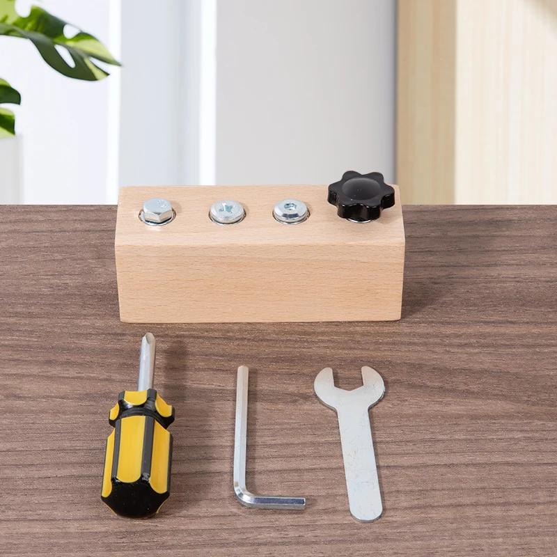 

Kids Wooden Screw Nut Disassembly Toy - Early Education Montessori Fine Motor Skills Trainingimprove Patience And Concentration