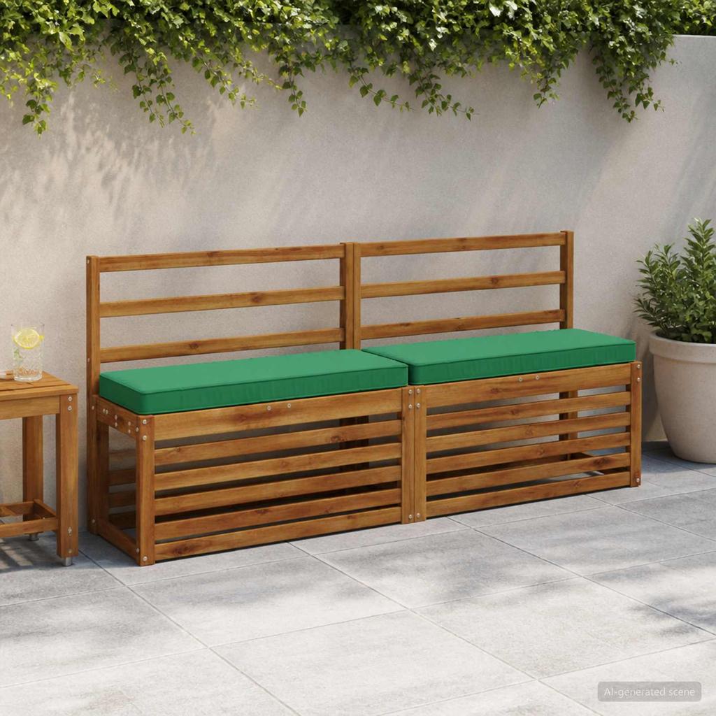 1 Piece VUGHT Bench Cushion 100percent  Polyester Green 60 X 30 X 5 Cm