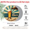 2D Flat 1pc, 8x8 In, Vintage "Beer Is Always a Good Idea" Aluminum Metal Wall Sign - Round Retro Plaque for Bars, for Man Caves, Restaurants