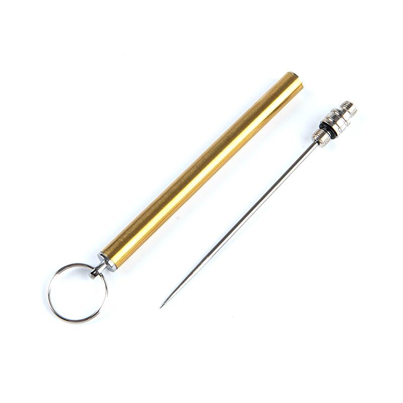 

Цельные многоразовые карманные зубочистки из титанового сплава, водонепроницаемая нержавеющая сталь золотой