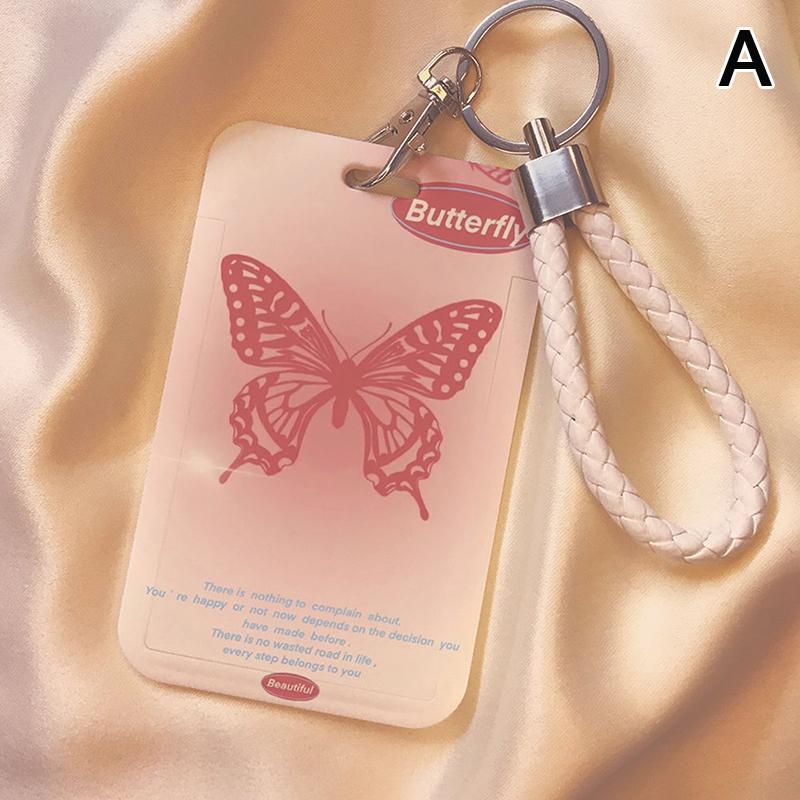 1Pc Women Men Business Card Holder Cartoon Cute Credit Card Holders With Keyring Bank Id Holders Badge Child Bus Card Cover Case