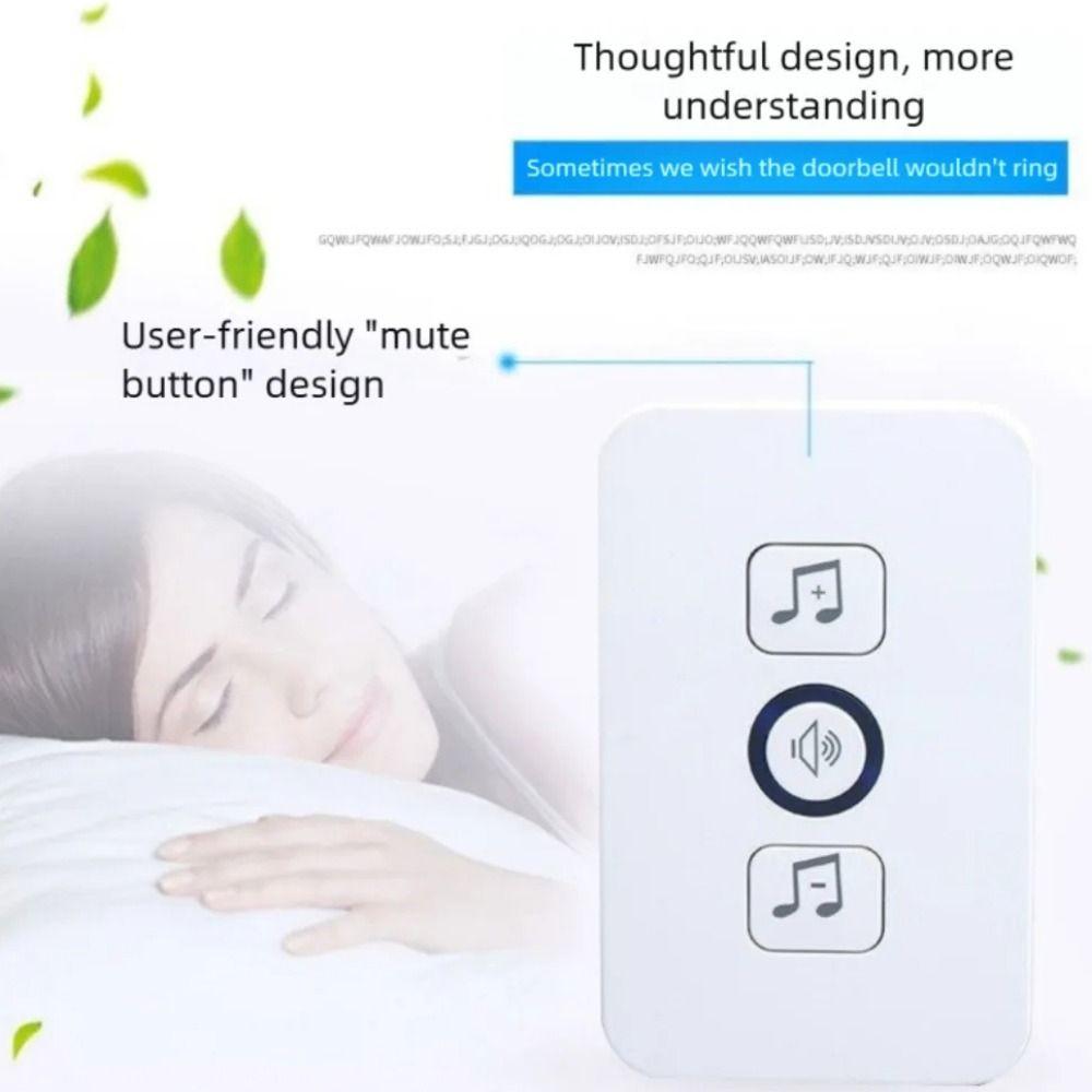 60 Chimes Wireless Doorbell Waterproof Door Chime Kit Long Range Smart Doorbell  Apartment