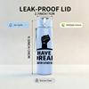 1PC I Have A Dream Fist Art 750ml Color Plastic Sports Water Bottle Leakproof Flip Straw Lid Suitable for Sports Office Home Use