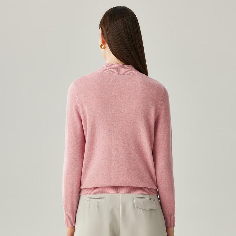 Zhaojun 2025 Autumn/Winter Women's 100% Cashmere Semi-High Neck Sweater
