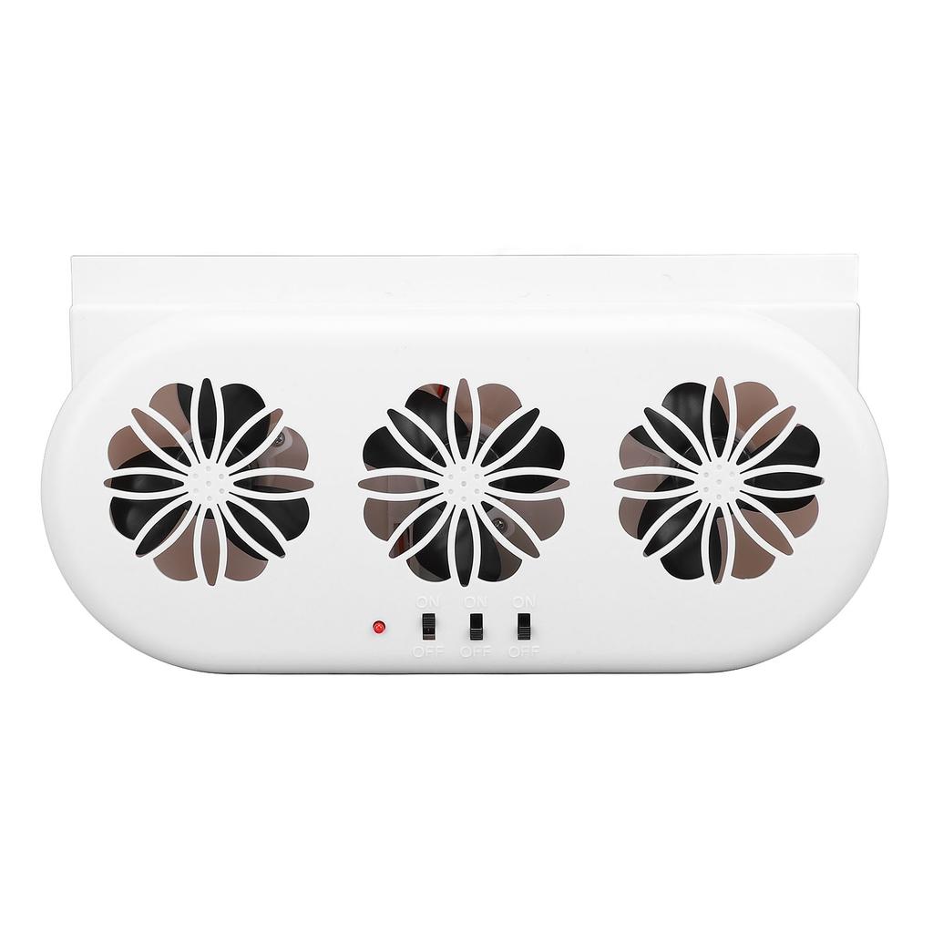 Solar Powered Car Exhaust Fan 5000RPM Circulation Vehicle Cooling Vent Fan with USB Interface