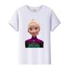 Dolci Magliette Disney Frozen Elsa Anna Cartoni Animati T-shirt Larga Streetwear Camicette Top per Bambini T-shirt Girocollo Vestiti per Ragazze Regalo