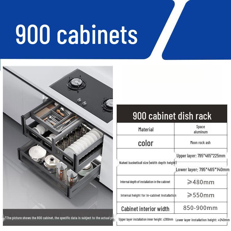 

Songyunqing Modern Pull-Out Kitchen Cabinet Dish Rack Organizer