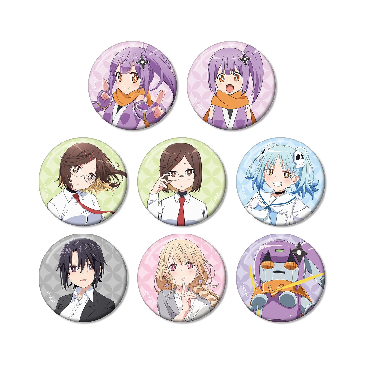 

Anime Ninja and Hitman s Two-Person Life Trading Badges Box of 8