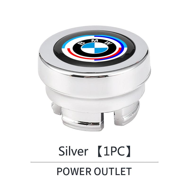 For BMW M E46 E90 E60 Car Cigarette Lighter Cover Button Protective Case Anti Dust Cap Decoration For BMW 50th Anniversary 1 3 5 7 series E83 F16 E70
