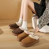 [Ushilai] Retro Thick-bottomed Velvet One-pedal Women's 2025 Winter New Lamb Wool Casual Versatile Cotton Mop